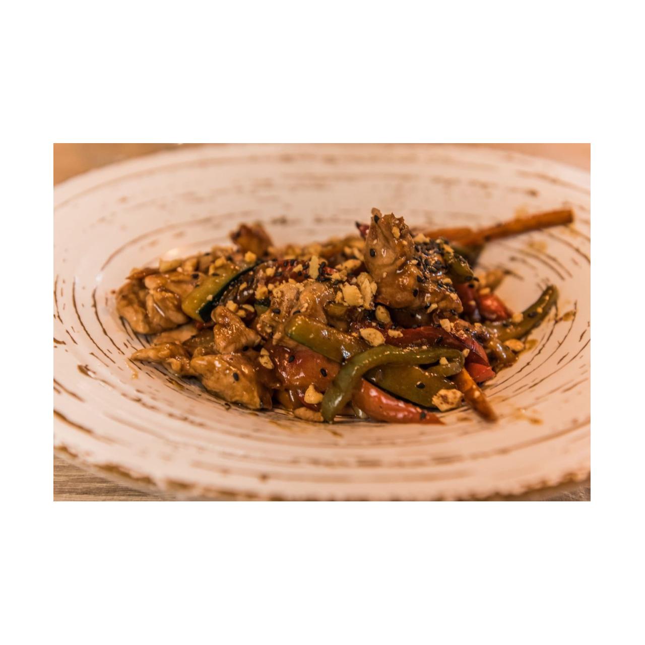 WOK DE SECRETO DE CERDO DUROC