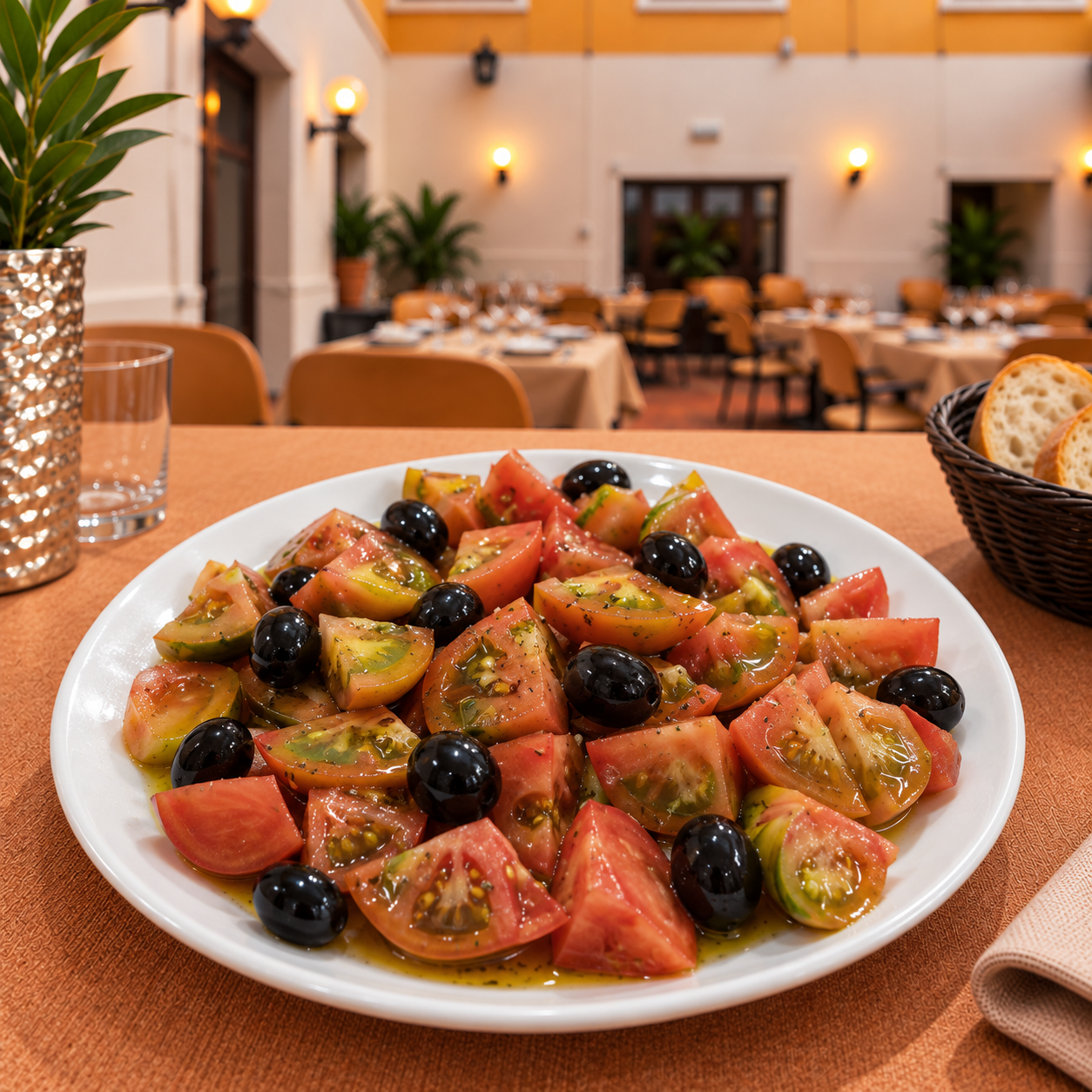 Tomate raff con aceitunas